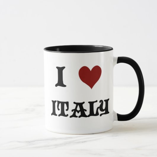 Tasse à café J'aime l'Italie (Droite)