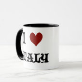 Tasse à café J'aime l'Italie (Devant gauche)