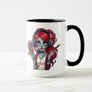 Tasse à café J'aime mon Akashic Zombie Elodie