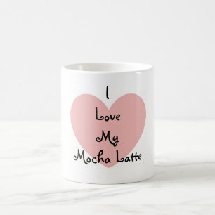 Tasse à café J'aime mon latte au moka