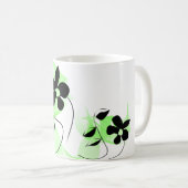 Tasse à café Jardin de fleurs vertes (Devant droit)