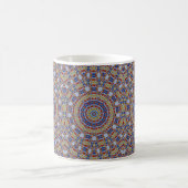 Tasse à café jaune bleu mandala (Centre)