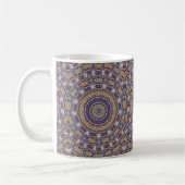 Tasse à café jaune bleu mandala (Gauche)