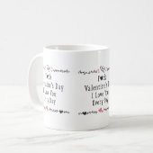 Tasse à café « Je t'aime tous les jours » (Devant gauche)