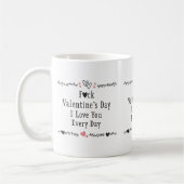 Tasse à café « Je t'aime tous les jours » (Gauche)