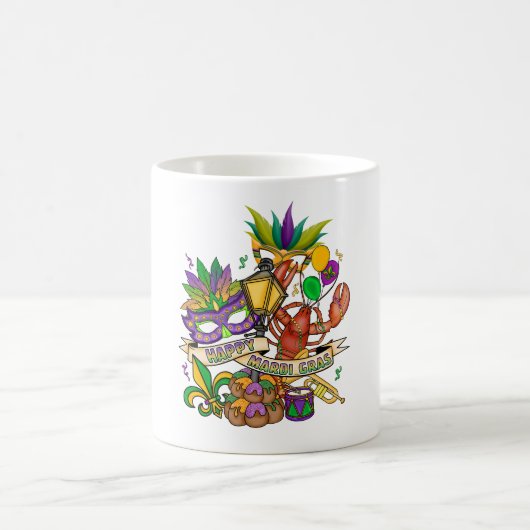 Tasse à café Joyeux Mardi Gras (Centre)