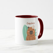 Tasse à café Kawaii Capybara, Cadeau d'animal drôl (Devant droit)