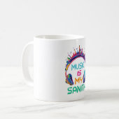 Tasse à café « La musique est ma santé mentale » (Devant gauche)