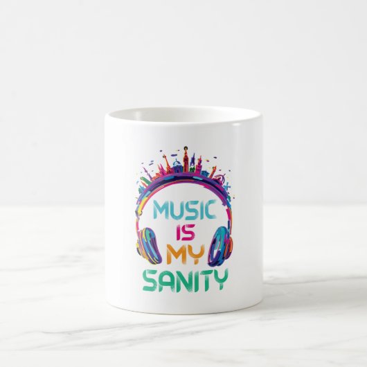 Tasse à café « La musique est ma santé mentale » (Centre)