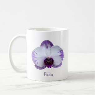 Tasse à café Lavande et Orchidée Blanche