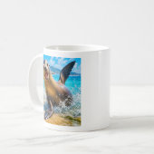 Tasse à café Lion de mer mignon (Devant gauche)