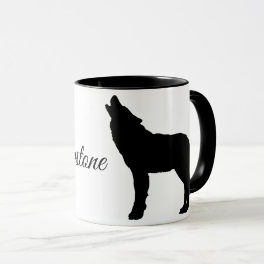 Tasse à café-Loup de Yellowstone (Devant droit)