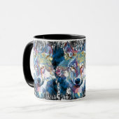 Tasse à café Loup - Loup polygone Rétro (Devant gauche)