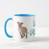 Tasse à café Love Pitbull chiot (Gauche)