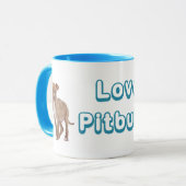 Tasse à café Love Pitbull chiot (Devant gauche)