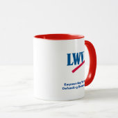 Tasse à café LWV à l'accent rouge (Devant droit)