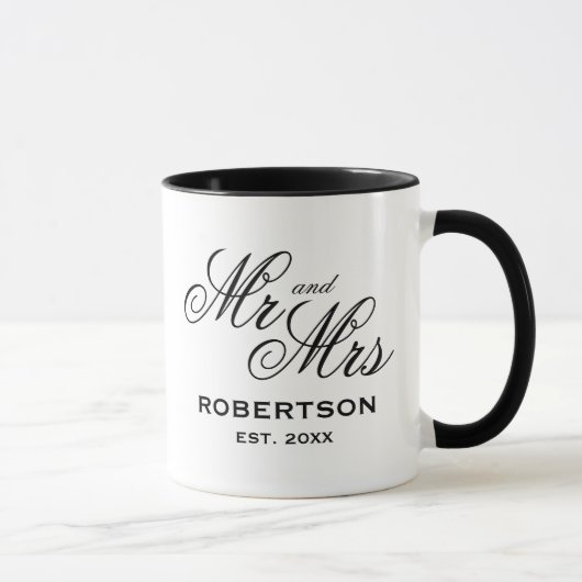 Tasse à café M. et Mme pour les jeunes mariés (Droite)