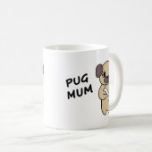Tasse à café MAMAN CHIEN CARLIN (Devant droit)