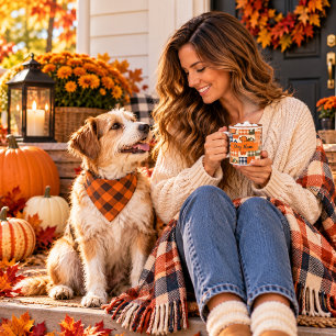 Tasse à café Maman Chien Patchwork Pup Citrouille
