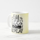 Tasse à café Manger Dormir Maman Répéter (Devant gauche)