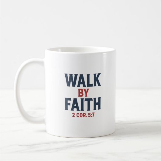 Tasse à café « Marcher par la foi » (Gauche)