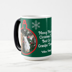Tasse à café 'Meilleur Grand-Père de Chat de Noël'