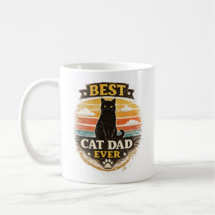 Tasse à café Meilleur Papa Chat du Monde Cadeau