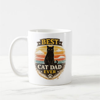 Tasse à café Meilleur Papa Chat du Monde | Cadeau