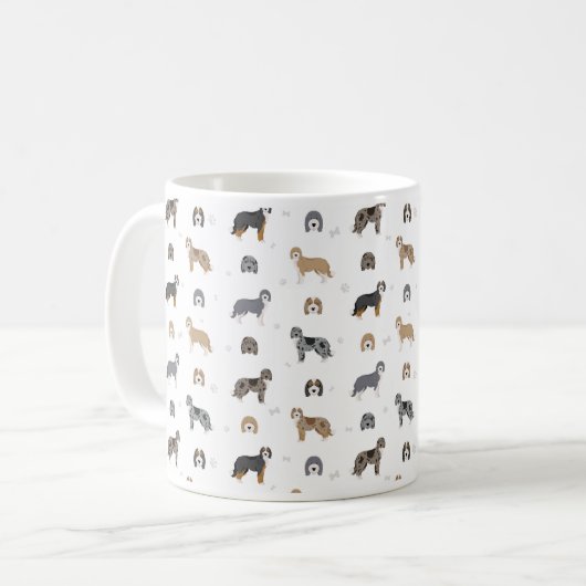 Tasse à café mélange de chien Aussiedoodle (Devant gauche)