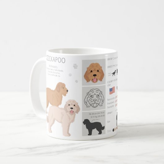 Tasse à café mélange de chien Cockapoo (Devant gauche)