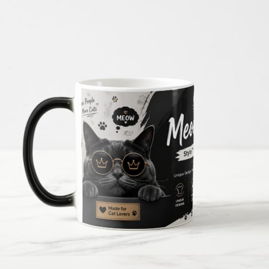 Tasse à café Meow Style : Moins de gens, plus de c (Gauche)