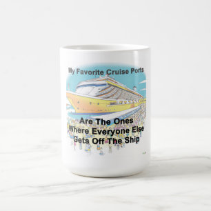 Tasse à café « Mes ports de croisière préférés »
