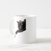 Tasse à café Minimal Black Cat & Human Connection (Devant gauche)
