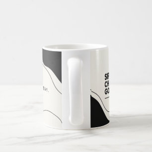 Tasse à café minimaliste noire – Motiva Sip Charge