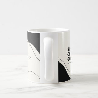 Tasse à café minimaliste noire – Motiva Sip Charge