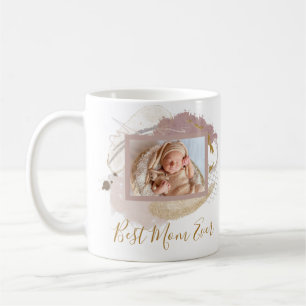 Tasse à café moderne avec photo de la meilleure ma