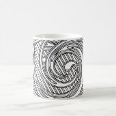 Tasse à café moderne noir et blanc avec tourbillon (Centre)