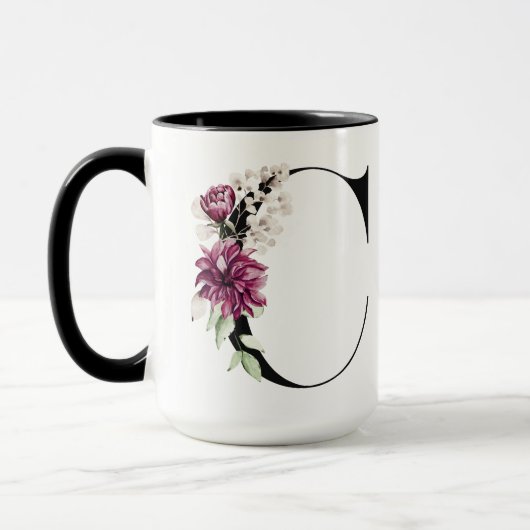 Tasse à café Monogram | Lettre C (Gauche)