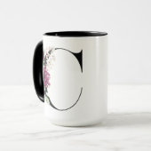 Tasse à café Monogram | Lettre C (Devant gauche)