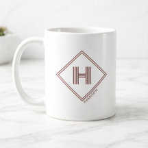 Tasse à café | Monogramme Initiale Géométrique Mod
