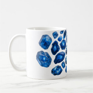 Tasse à café motif bleu saphir