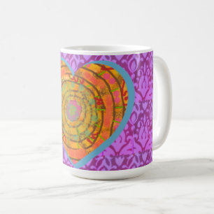 Tasse à café motif cœur aztèque