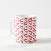 Tasse à café motif d'amour rouge (Devant gauche)