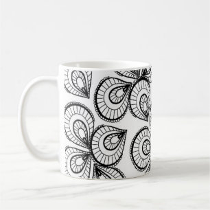 Tasse à café - Motif de design noir et blanc