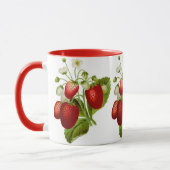 Tasse à café motif fraise style campagnard (Gauche)