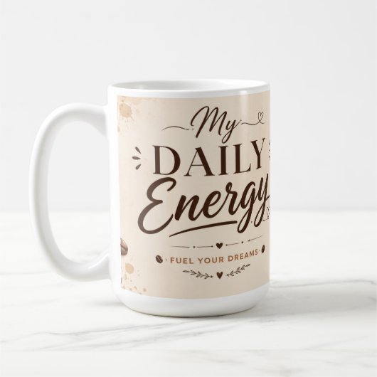 Tasse à café motivation de routine quotidienne. (Gauche)