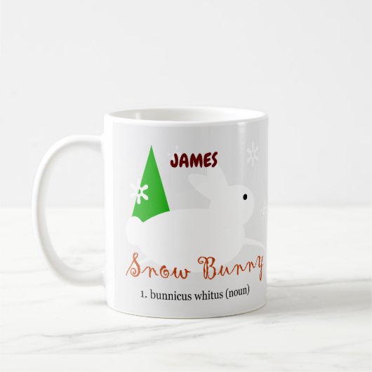 Tasse à café Mug de Noël Bunny Snow (Gauche)