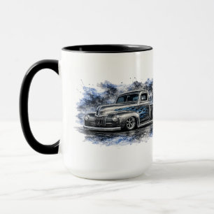 Tasse à café Muscle Car à l'aquarelle Américaine