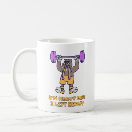 Tasse à café Musculation Ours Drôle (Gauche)