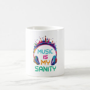 Tasse à café Musique Est Ma Sanité